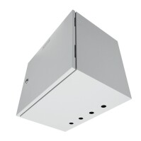 19"-Wand-Netzwerkschrank Easy - Vollblechtür - 6 HE - B 600 x T 400 mm - Stahlblech - lichtgrau