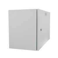 19"-Wand-Netzwerkschrank Easy - Vollblechtür - 12 HE - B 600 x T 600 mm - Stahlblech - lichtgrau