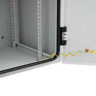 19"-Wand-Netzwerkschrank Easy - Vollblechtür - 15 HE - B 600 x T 600 mm - Stahlblech - lichtgrau