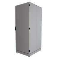 Schallgedämmter Serverschrank SCHÄFER IS-1 silenced - 43 HE - BxT 800x1200 mm - Sichttür - Vollblechtür - Sockel - 4 Silent-Ventilatoren - lichtgrau