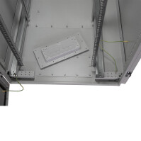 19"-Serverschrank RIE von TRITON mit REMKO Split-Kühlgerät - Kühlleistung 2600 W - Schutzgrad IP54 - 37 HE - BxT 800 x 1100 mm - Sichttür - Rücktür - lichtgrau