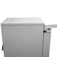 19"-Serverschrank RIE von TRITON mit REMKO Split-Kühlgerät - Kühlleistung 2600 W - Schutzgrad IP54 - 27 HE - BxT 800 x 1100 mm - Sichttür - Rücktür - lichtgrau