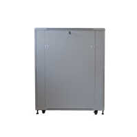 19"-Serverschrank SRK von IT-BUDGET - Komplettset - 27 HE - BxT 800x1000 mm - Sicht-/Vollblechtür - 4 Aktiv-Lüfter - Flatpack - lichtgrau
