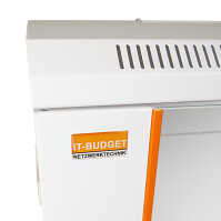 19"-Netzwerkschrank SWA von IT-BUDGET - 12 HE - BxT 600 x 300 mm - Sichttür - Seiten abnehmbar - Wandmontage - reinweiß