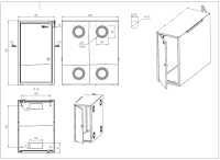 Towergehäuse-Schutzschrank T800 für Server, PC, USV etc. - HxBxT 600x330x800 mm - weiß