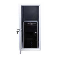 Towergehäuse-Schutzschrank T800 für Server, PC, USV etc. - HxBxT 600x330x800 mm - weiß