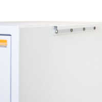 Towergehäuse-Schutzschrank T800 für Server, PC, USV etc. - HxBxT 600x330x800 mm - weiß