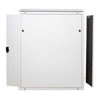 Schmaler Sicherheits-Serverschrank SR1200 - schallgedämmt - Tiefe 800 mm - inkl. 2 Lüfter - für SoHo, Praxis, Kanzlei - reinweiß