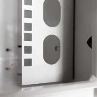 19"-Netzwerkschrank RESISTER Pro Aktiv - Schutzgrad IP54/55 - Sichttür - 9 HE - BxT 600x400 mm - Aktiv-Lüfter - Filter - lichtgrau