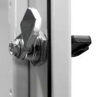 19"-Netzwerkschrank RESISTER Pro Aktiv - Schutzgrad IP54/55 - Sichttür - 7 HE - BxT 600x400 mm - Aktiv-Lüfter - Filter - lichtgrau