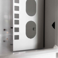 19"-Netzwerkschrank RESISTER Pro Aktiv - Schutzgrad IP54/55 - Sichttür - 7 HE - BxT 600x400 mm - Aktiv-Lüfter - Filter - lichtgrau