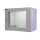 19"-Netzwerkschrank RESISTER Pro Aktiv - Schutzgrad IP54/55 - Sichttür - 7 HE - BxT 600x400 mm - Aktiv-Lüfter - Filter - lichtgrau