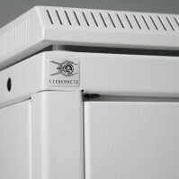 Schmaler Sicherheits-Serverschrank SR1200 Basic - Breite 300 mm x Tiefe 800 mm - sehr platzsparend - reinweiß