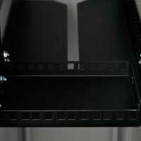 Schmaler Sicherheits-Serverschrank SR1200 Basic - Breite 300 mm x Tiefe 800 mm - sehr platzsparend - reinweiß