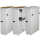 Schmaler Sicherheits-Serverschrank SR1200 Basic - Breite 300 mm x Tiefe 800 mm - sehr platzsparend - reinweiß