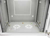 19"-Netzwerkschrank SWA von IT-BUDGET - 12 HE - BxT 570 x 450 mm - Sichttür - Seiten abnehmbar - Wand- + Standmontage - reinweiß