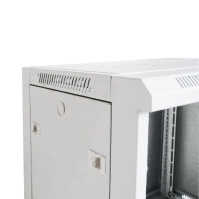 19"-Netzwerkschrank SWA von IT-BUDGET - 15 HE - BxT 570x600 mm - Sichttür - Seiten abnehmbar - Wand- + Standmontage - reinweiß