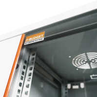 19"-Netzwerkschrank SWA von IT-BUDGET - 15 HE - BxT 570x600 mm - Sichttür - Seiten abnehmbar - Wand- + Standmontage - reinweiß