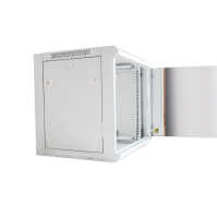 19"-Netzwerkschrank SWA von IT-BUDGET - 9 HE - BxT 570x450 mm - Sichttür - Seiten abnehmbar - Wand- + Standmontage - reinweiß