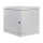 19"-Netzwerkschrank AAR - 9 HE - Tiefe 600 mm - Vollblechtür - mit Ventilator, Thermostat, Fachboden - lichtgrau