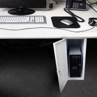 Schallgedämmter Tower-Gehäuse Schutzschrank T800 SILENCE - 1 SILENT-Ventilator - HxBxT 600x330x800 mm - weiß