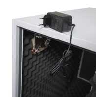 Schallgedämmter Tower-Gehäuse Schutzschrank T800 SILENCE - 1 SILENT-Ventilator - HxBxT 600x330x800 mm - weiß