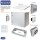 19"-Netzwerkschrank RESISTER Pro mit Regendach und Sockel - IP66 für Outdoor + Industrie - Vollblechtür - 16 HE - 600x600 mm - lichtgrau