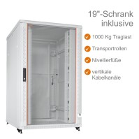 19"-Netzwerkschrank SRK - 27 HE - BxT 800x800 mm -...