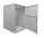 19"-Netzwerkschrank SRK von IT-BUDGET - 27 HE - BxT 800x800 mm - Sicht-/Vollblechtür - montiert - lichtgrau