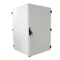 Schallgedämmter Serverschrank SCHÄFER IS-1 silenced - 25 HE - BxT 600x800 mm - Sichttür - Vollblechtür - Sockel - 2 Silent-Ventilatoren - lichtgrau
