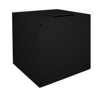 Schallgedämmter 19"-Schrank SILENCE RACK Office - 10 HE - 1 SILENT-Lüfter - BxT 600x600 mm - Glastür - schwarz