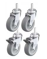 4 x Transportrolle - 2 gebremst - Befestigung M10...