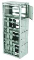 19"-Colocation Schrank DSR IT - 4x 11 HE - BxT 600x1000 mm - Kabelführung oben + unten - lichtgrau