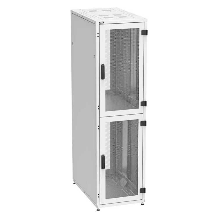 19"-Colocation Schrank DSR IT - 2x 23 HE - BxT 600x1000 mm - Kabelführung oben + unten - lichtgrau