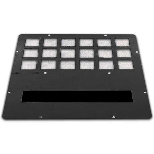 Abdeckplatte für SZB / SILENCE RACK Dach-/Boden - Filter und Kabeleinlass - groß - schwarz