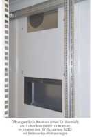 Serverschrank SZE2 mit Klimaanlage von Cosmotec/Stulz - K&uuml;hlleistung 300 - 2000 W - 24 HE - 600x800 mm - Glasfrontt&uuml;r - Sockel - lichtgrau