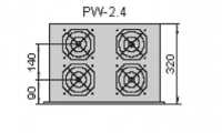 19"-Lüftereinheit - 4 Ventilatoren - 1 HE -...