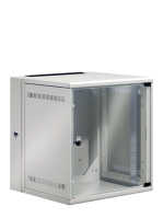 19&quot;-Wandverteiler NT-BOX 3-teilig von SCH&Auml;FER - 15 HE - schwenkbar - BxT 570 x 650 mm - Glast&uuml;r - lichtgrau