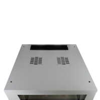 19"-Wand-Netzwerkschrank Flatbox von RITTAL - 9 HE - 600 mm Tiefe - Sichttür - lichtgrau