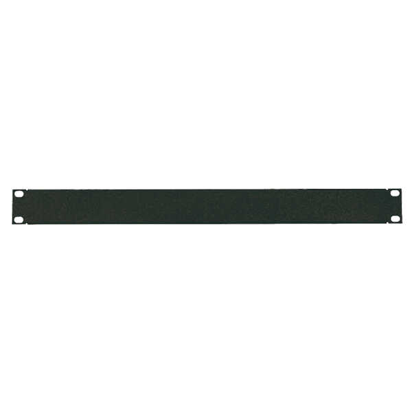 19"-Blindpanel / Blindplatte - 1 HE - Stahlblech - schwarz