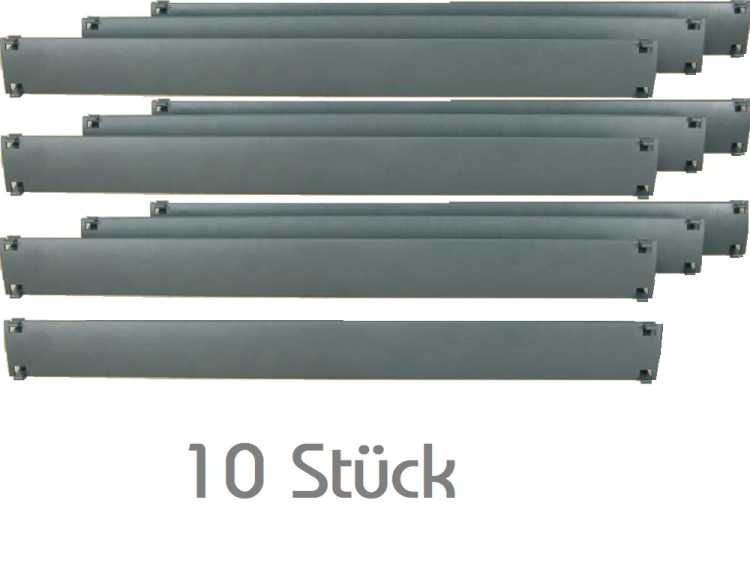 19"-Blindplatten - Klick-Schnellmontage - 1 HE - Kunststoff - anthrazit - 10er Pack