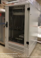 19"-Netzwerkschrank SZB IT - 45 HE - 600 x 600mm - Sichttür - Vollblechtür - lichtgrau