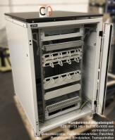 19"-Netzwerkschrank SZB IT - 45 HE - 600 x 600mm - Sichttür - Vollblechtür - lichtgrau